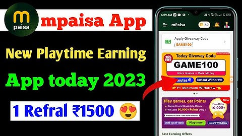 New Playtime Earining App | mpaisa App | mpaisa App Unlimited Trick | Best Playtime Games App