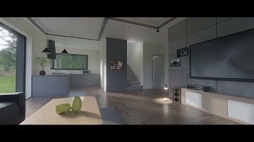 Interior visualization made with Blender Eevee engine