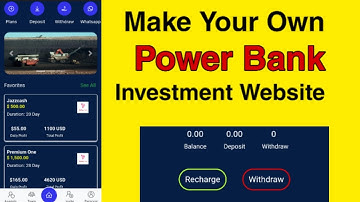 How To Make Own Power Bank Website || Power Bank Website Free Script || Ponzi Website Script