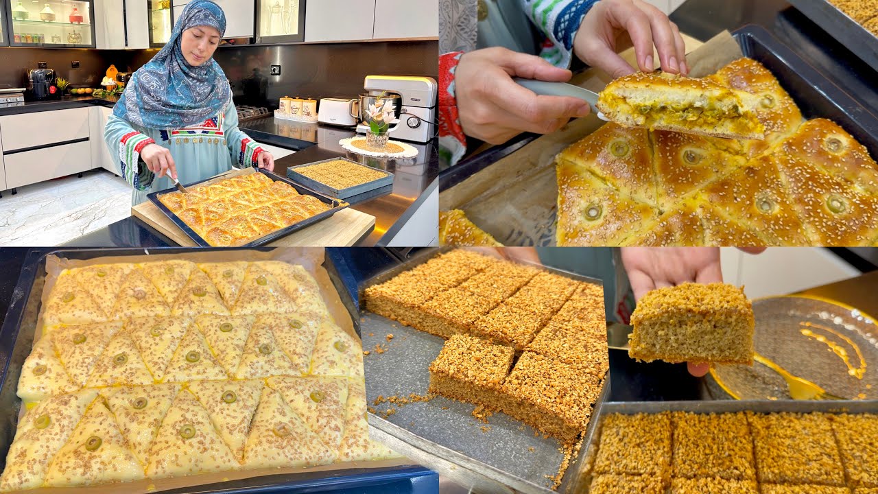 هادو هما الوصفات لغادي يهنيوك من العشاء والكوتي🥰فطائر معمرين كيوجدو دفعة واحدة وكيكة متشبعوش منها😍