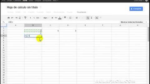 Usar funciones - sumar en hojas de cálculo/Hojas de Cálculo Google Docs/AulaFacil.com