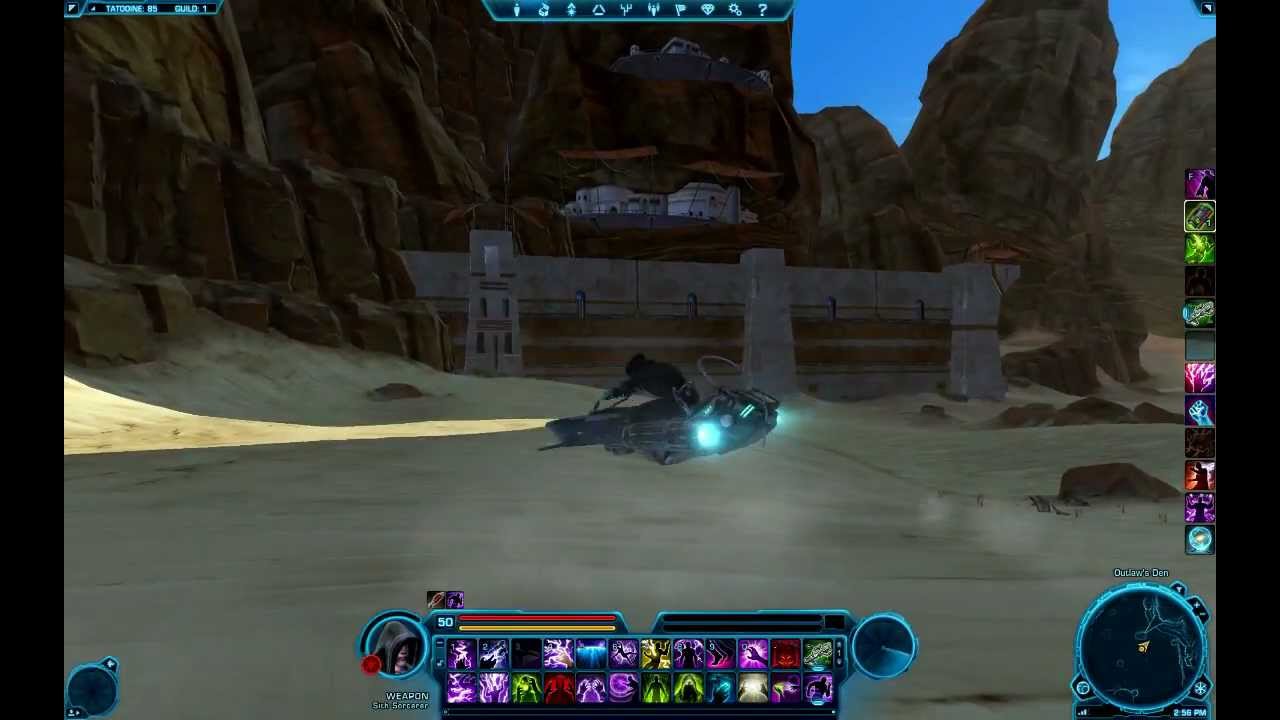 SWTor Beta: Outlaws Den PVP FFA area on Tatooine - YouTube