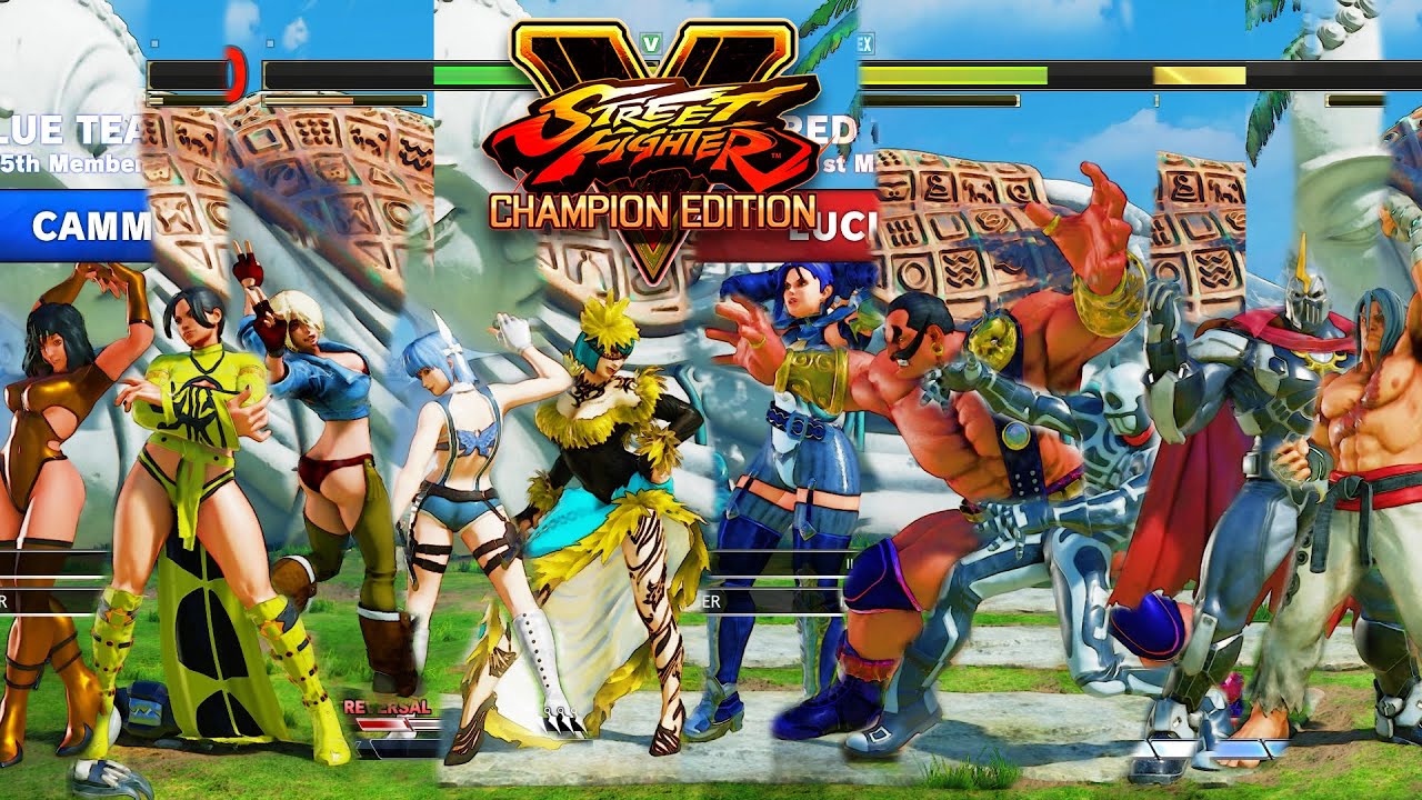 Street Fighter V CE Juri/Ibuki/R. Mika/Laura/Cammy vs Lucia/Zangief/Rashid/M.Bison/Ryu PC Mod