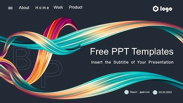 Colorful Lines Background Business PowerPoint Templates & Google slides