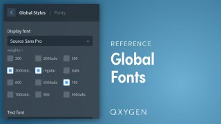Oxygen's Global Fonts - Change Sitewide Fonts From One Place