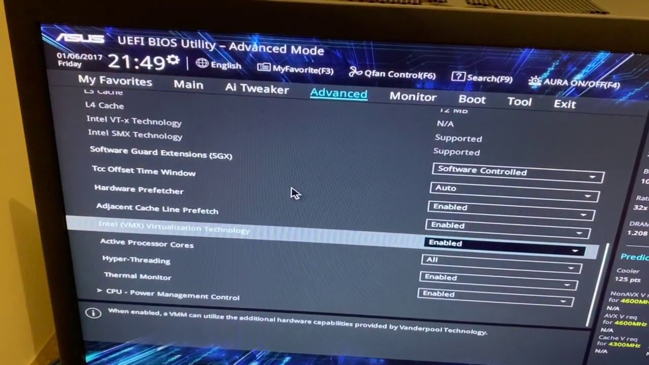 Intel vt x supported