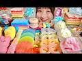 ASMR Rainbow Desserts🌈【Mukbang/ Eating Sounds】【English Subtitles】 
