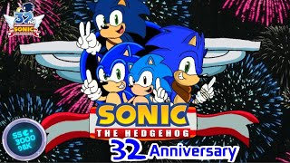 Sonic the hedgehog 32nd Anniversary!! animation special 2023 tribute... #sonicthehedgehog #flipaclip