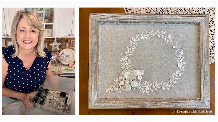 Beautiful vintage buttons and painters drop cloth ...