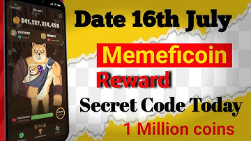 Memefi coin combo today | 16th July Memefi Combo | memefi coin secret reward combo #memefi