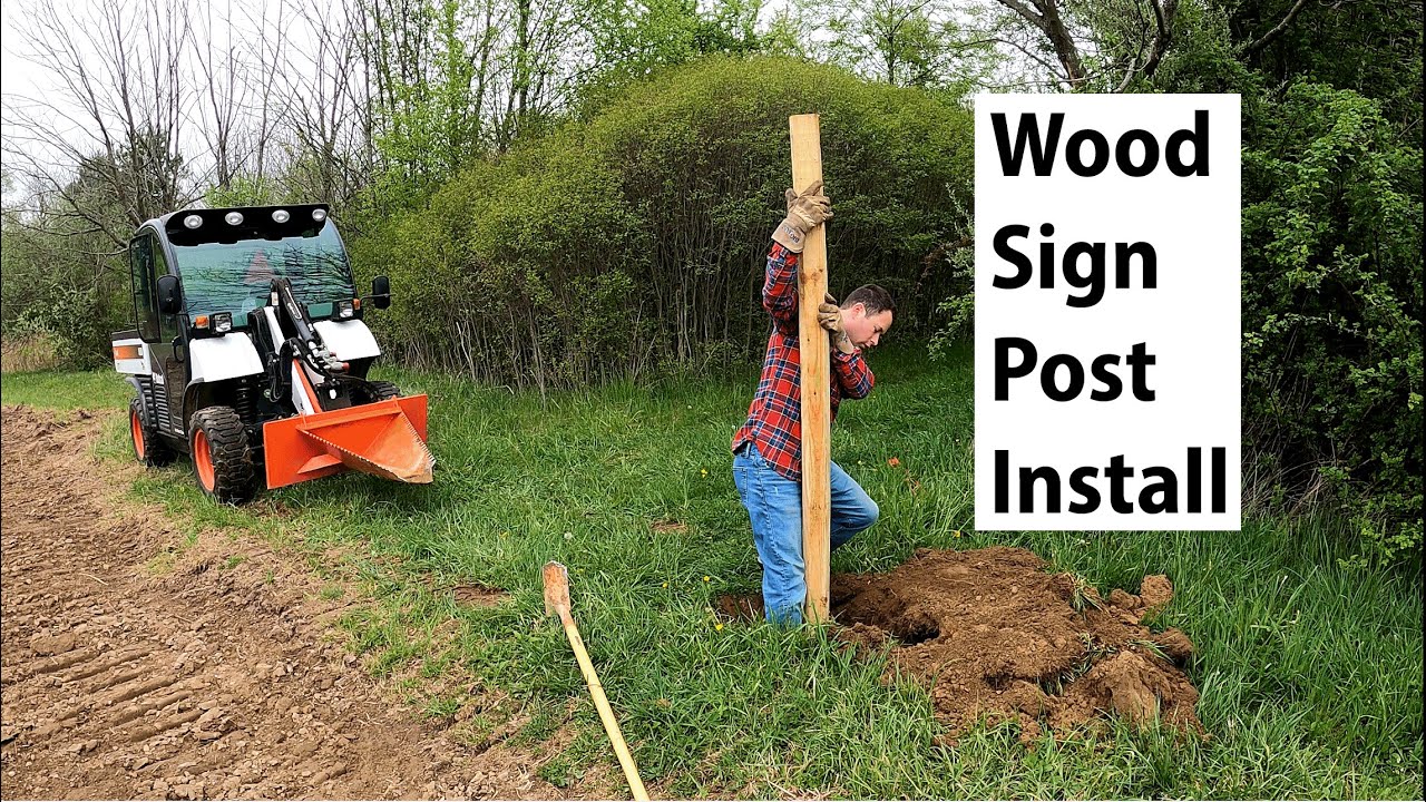 Installing Wood Sign Post With No Concrete For My Dirt Track YouTube