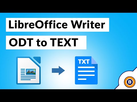 How to Convert / Change LibreOffice ODF File to TXT (Text) Format?