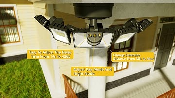 Onforu 5 Heads 55W LED Security Lights Motion Sensor Outdoor BD76