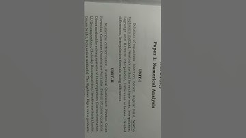 B.Sc/B.A- 3 year 5 sem ( Numerical Analysis ) syllabus of Lucknow University , Lucknow