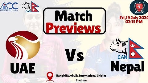 Nepal-w vs UAE-w match preview // women's Asia cup cricket 2024 // #womenscricket #asiacup  #cricket