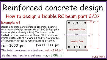 Double RC beam design part 2/3