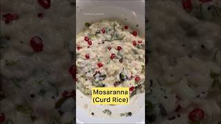 Festival Special Curd Rice / Mosaranna