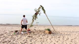 Triangle Wedding Arch Setup & Design Timelapse
