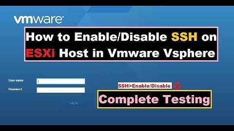 How to Enable Disable SSH on ESXi Host in Vmware Vsphere | Step by Step