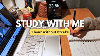 STUDY WITH ME 1 hour (fire crackling, no music) - learning languages