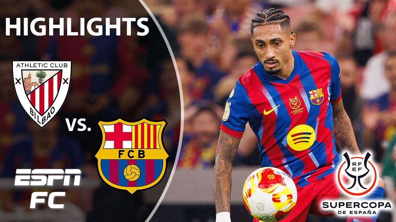 DOMINATION 🍿 Athletic Club vs. Barcelona | Spanish Supercopa Highlights | ESPN FC