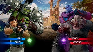 Gladiator Hulk & Chris Vs Thanos & Nemesis  [Very Hard ] Capcom Infinite