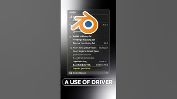 Using drivers to control one object with another in blender #shorts #shortvideo