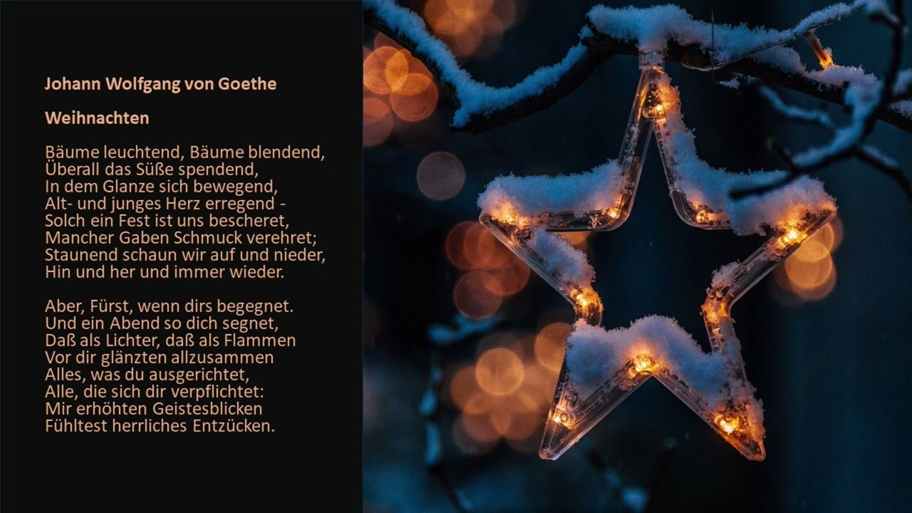 Johann Wolfgang von Goethe - Weihnachten