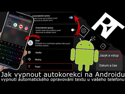 Jak vypnout automatickou opravu textu - autokorekci v telefonu na Androidu (tutoriál)