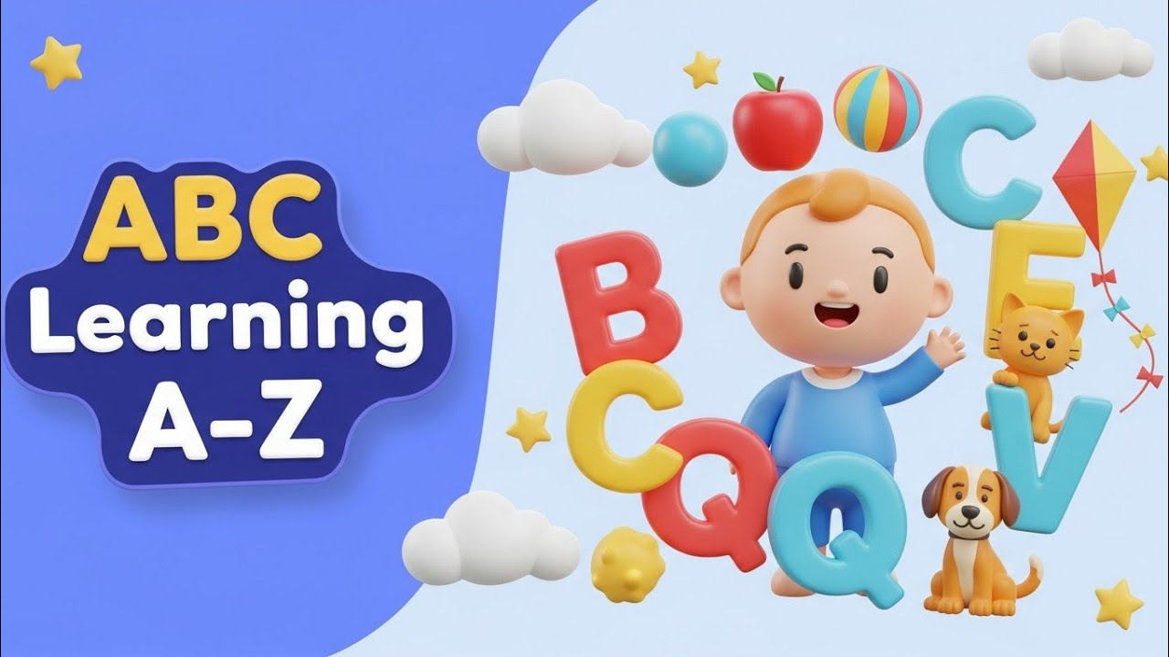 Learn ABC Alphabet A–Z for Kids | Fun 3D Baby Cartoon | Preschool ...