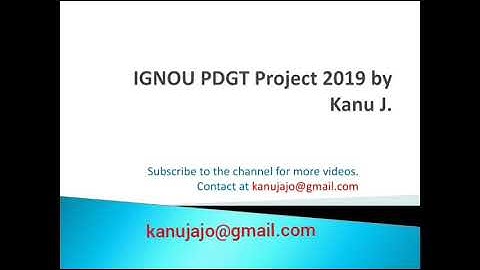 Para 1.1 | IGNOU PGDT-5 Project translation for session 2019.