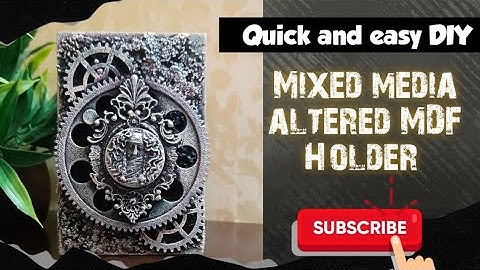 Mixed Media Altered MDF stand || DIY || #mixedmediaartistscollab