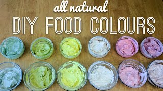 all natural DIY food colouring (coloring) tested in buttercream frosting - vegan - how to make