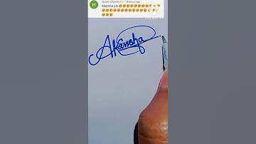 Signature/Sign#Akansha name signature style#calligraphy#ytshorts #signature of akansha#handwriting
