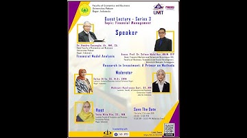 Webinar International | Guest Lecture Series 3: Financial Management