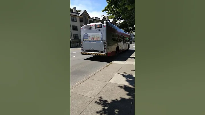 SF Muni 2013 New Flyer XDE40 #8732 on Route 44 O'Shaughnessy Departs Forest Hill Station