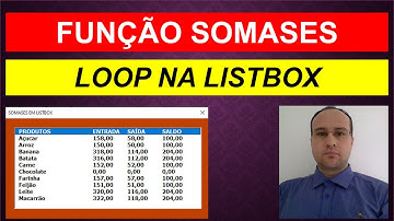 Somar Valores de Listbox Excel VBA com Função Somases - Critério nas Linhas