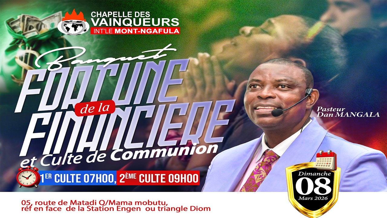 BIENVENUE A NOTRE BANQUET DE LA FORTUNE FINANCIERE ET CULTE DE COMMUNION MIRACLE AU NOM DE JESUS.