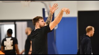 Luka Doncic and Kyrie Irving Free Throw Game at Mavs Practice Before Game 4 vs. Timberwolves