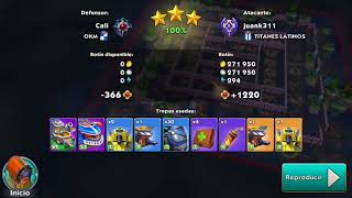 Cali 1220 pts | (sky clash lords of clans 3d) screenshot 5