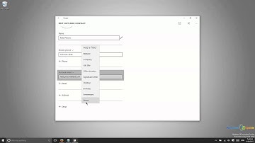 Using the People app to Manage an Address Book in Windows 10