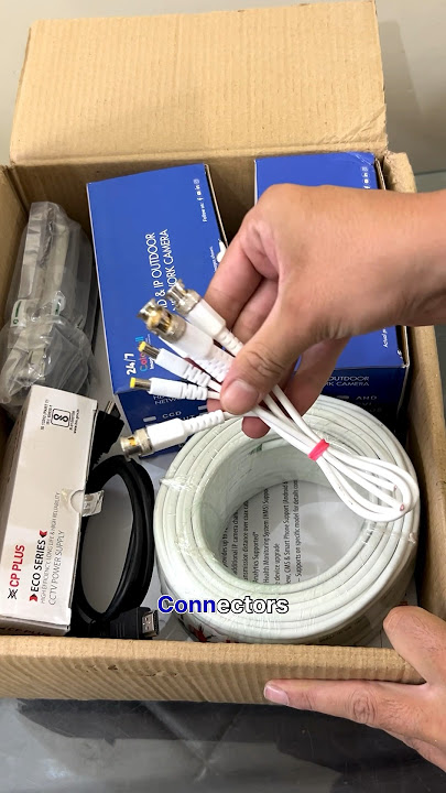 CCTV camera installation and connection in one minute 📷🚨👨‍🔧🛜