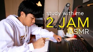 2 jam belajar bareng (study with me, real time, ASMR api unggun)
