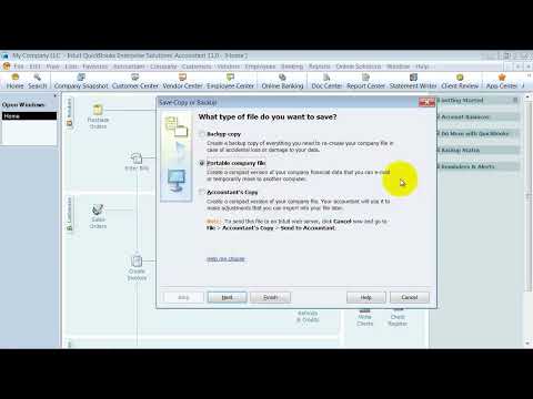 Vídeo: Qual é a diferença entre um arquivo portátil Quickbooks e backup?