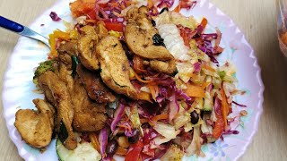 Healthy High Protein Salad Recipe for weight loss. Delicious chicken salad recipe