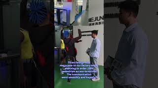 Three foreign customers came to our factory