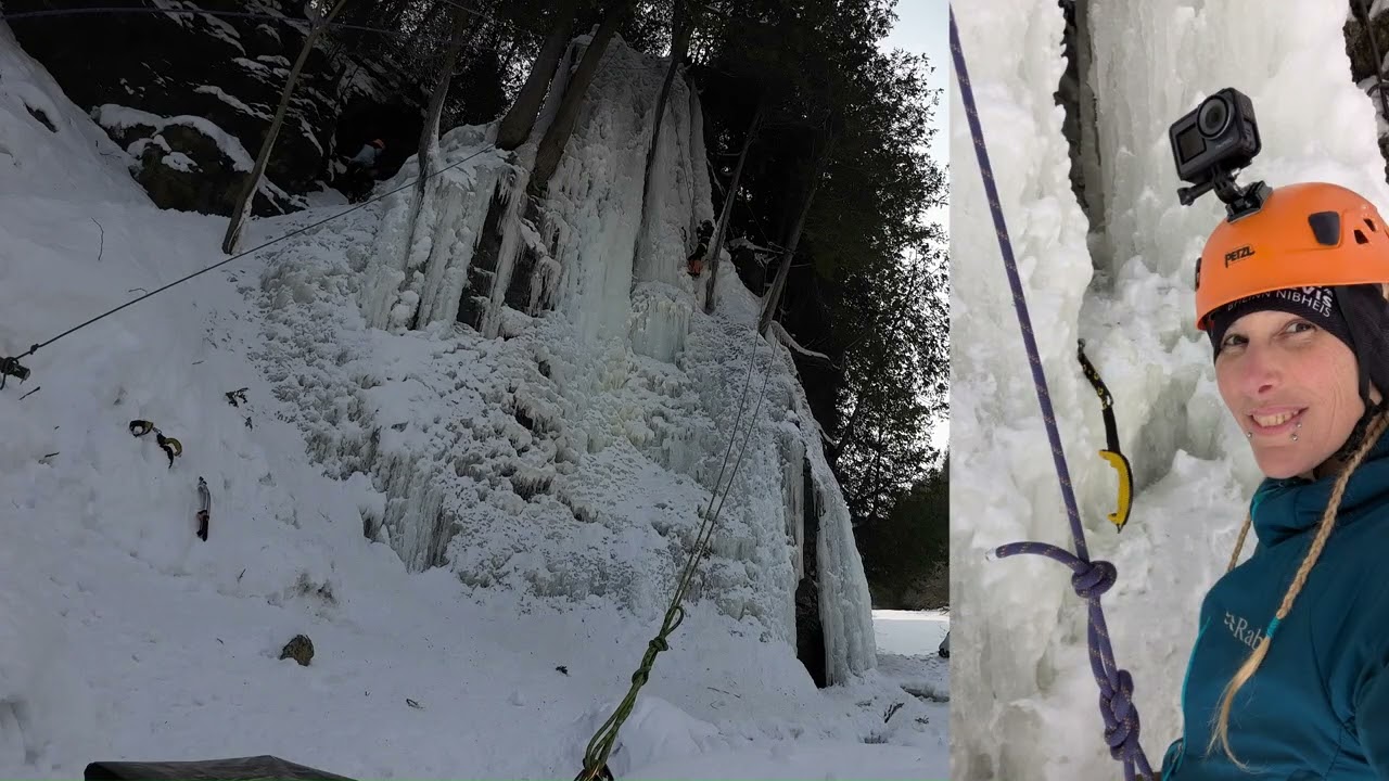 Ice Climbing - First Full Route - First Person POV + Full View