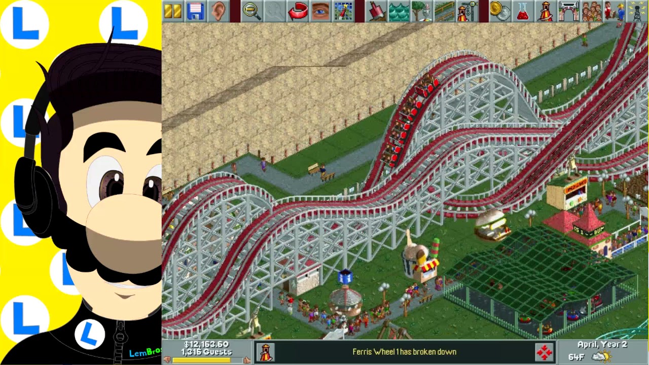 Rollcoaster Bumpy Let's play - RollerCoaster Tycoon - Part 13 - Bumbly Beach - YouTube