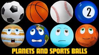 Planet Size Comparison with Sports Balls | Solar System for Kids | Planet Comparison | Kids Videos