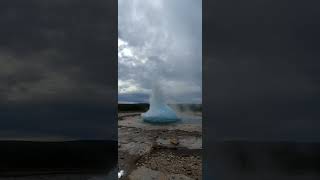 Strokkur Geyser Iceland Double Blows